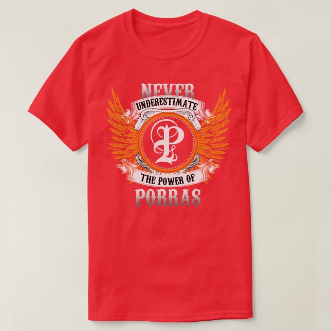 Porras Name Shirt Never Underestimate The Power Of (Design Front)