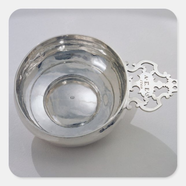Porringer, 1760 square sticker (Front)