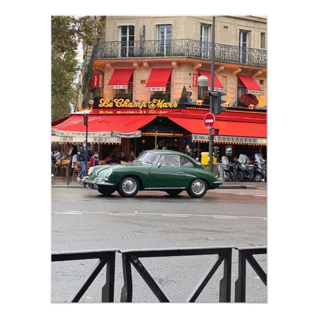 Porsche 356 in Paris, France Photo Print (Front)