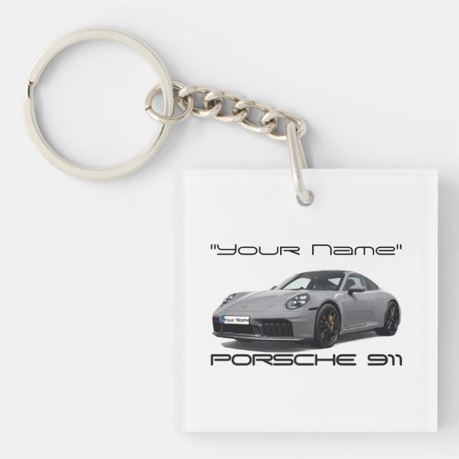 Porsche 911 (PERSONALIZED) 992.2 Keychain (Front)