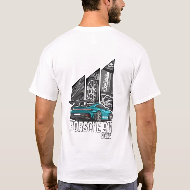 Porsche 911 Turbo Car T-Shirt (Back)