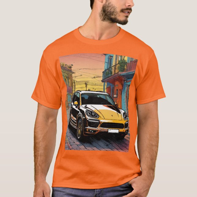 Porsche Cayenne Men's Basic T-Shirt (Front)