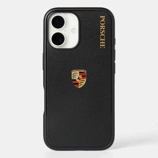 Porsche Inspired Luxury Black Phone Case (Back)