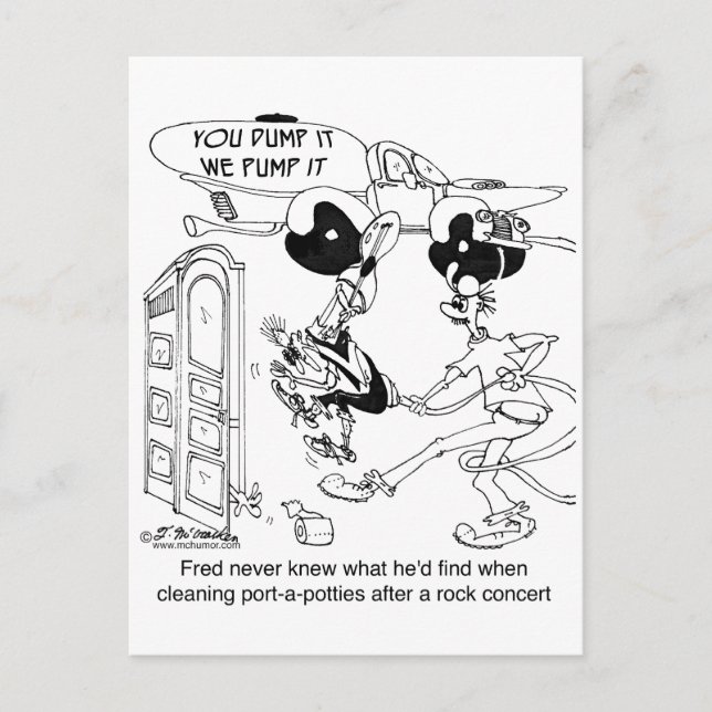 Port-a-Potty After A Rock Concert Postcard (Front)
