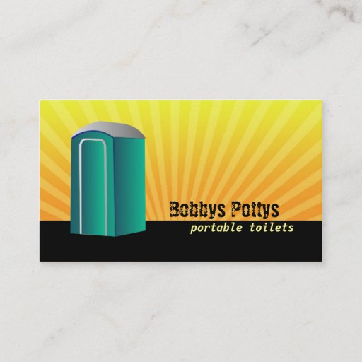 Customizable Port a Potty Business cards
