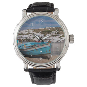 Port and harbor area with Greek fishing boats Watch