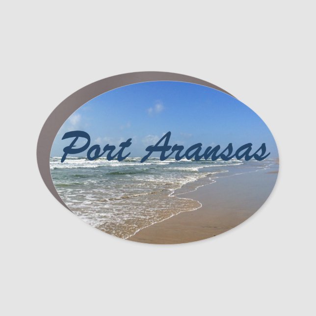 Port Aransas Beach in Texas Car Magnet (Front)