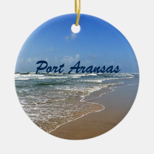 Port Aransas Beach in Texas Ceramic Ornament