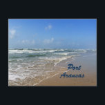 Port Aransas Beach in Texas Postcard<br><div class="desc">Lovely seaside photograph of Port Aransas Beach in Texas. A great gift for a Texan who loves Mustang Island in the summer. An ocean vacation in the sea and sun is just what everybody needs.</div>