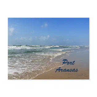 Port Aransas Beach in Texas Postcard