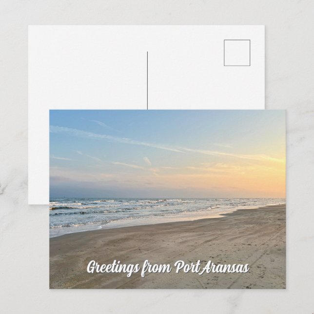 Port Aransas Beach Sunset Texas Photography Postcard (Front/Back)