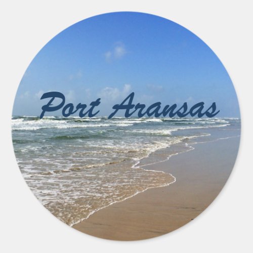 Port Aransas Beach Texas Coast Classic Round Sticker