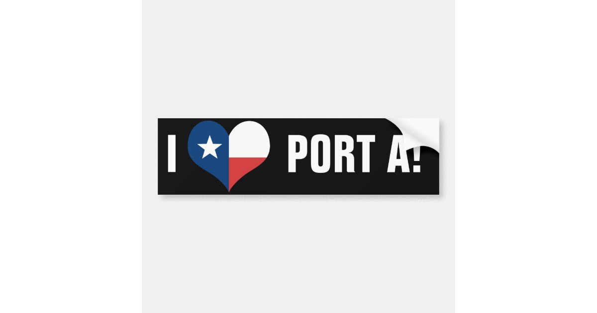 Port Life Sticker PORT ARANSAS BUMPER STICKER | Zazzle