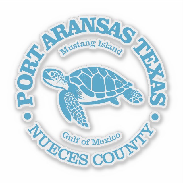 Port Aransas (sea turtle) Sticker (Front)