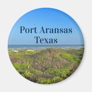 Port Aransas Texas Beach Grass Photography Magnet
