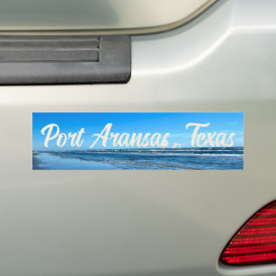 Port Aransas Texas Coast Ocean Waves Photography Bumper Sticker