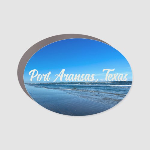 Port Aransas Texas Coast Ocean Waves Photography Car Magnet
