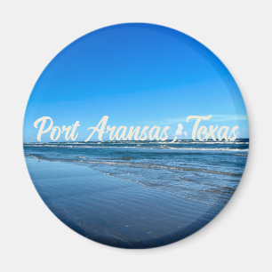 Port Aransas Texas Coast Ocean Waves Photography Magnet