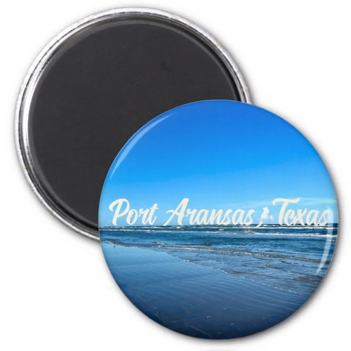 Port Aransas Texas Coast Ocean Waves Photography Magnet