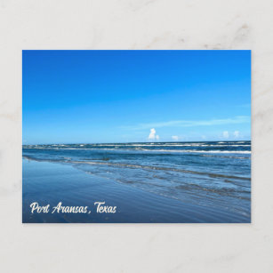 Port Aransas Texas Coast Ocean Waves Photography Postcard