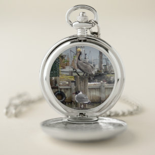 "Port Aransas Wharf" Pocket Watch