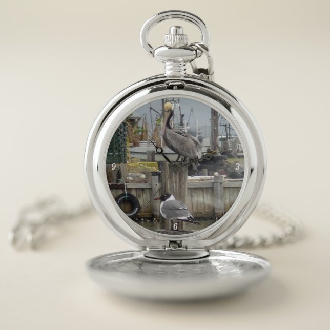 "Port Aransas Wharf" Pocket Watch (Inside)