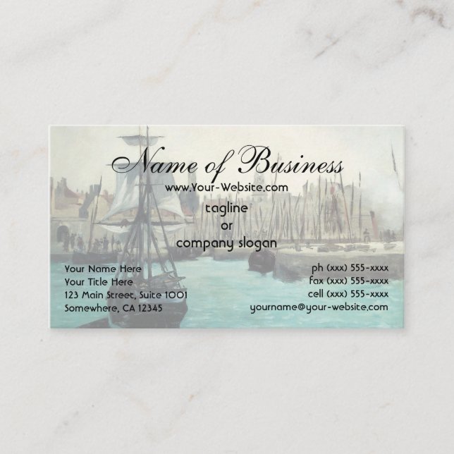 Port at Calais by Edouard Manet Business Card (Front)