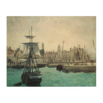 Port at Calais by Manet, Vintage Impressionism Art