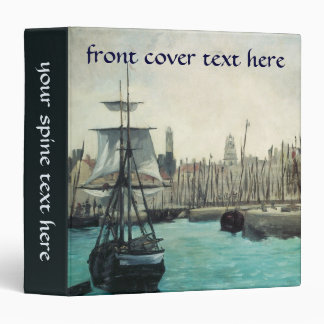 Port at Calais by Manet, Vintage Impressionism Art 3 Ring Binder