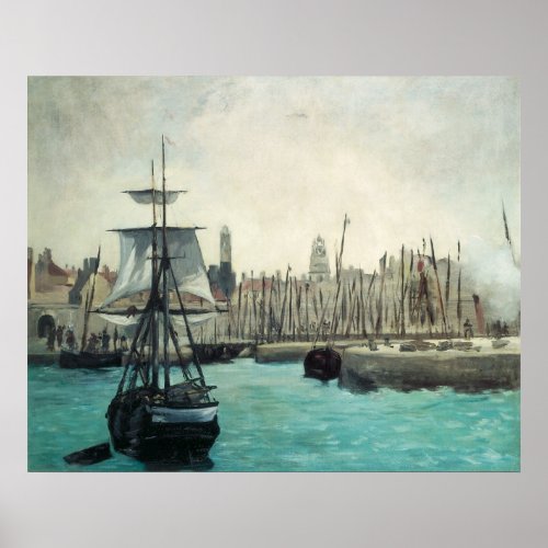 Port at Calais by Manet Vintage Impressionism Art Poster