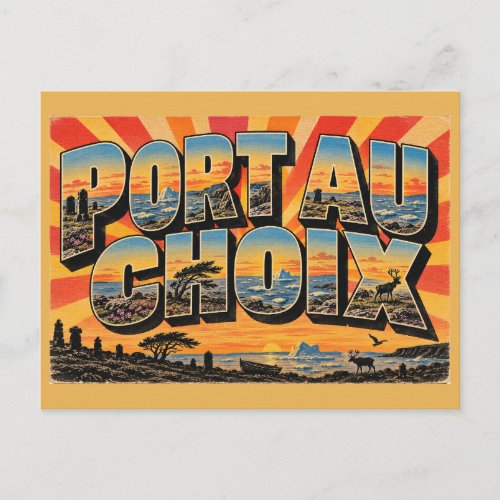 Port au Choix NL Ancient Burial Barrens Art Postcard