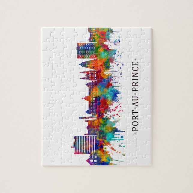 Port-Au-Prince Haiti Skyline Jigsaw Puzzle (Vertical)