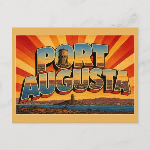 Port Augusta South Australia Outback Gateway Art Postcard