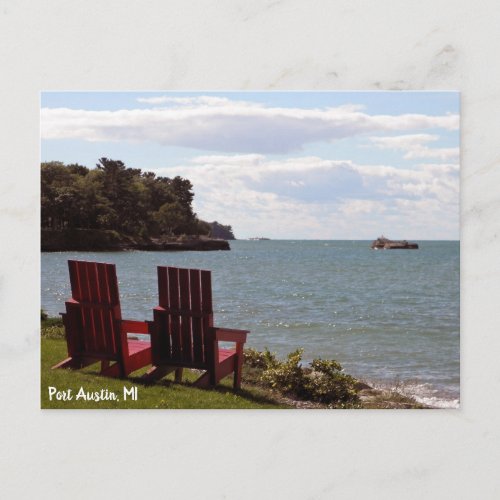 Port Austin Michigan Lake Huron Saginaw Bay Beach Postcard