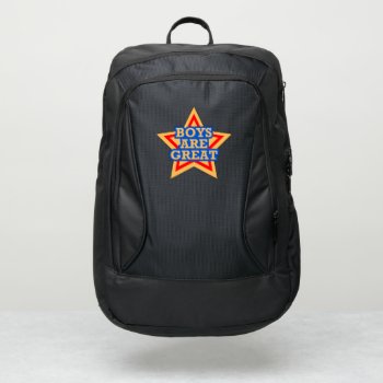 Port Authority Backpag With Gold Star Port Authority® Backpack by Boys_Are_Great_Shop at Zazzle