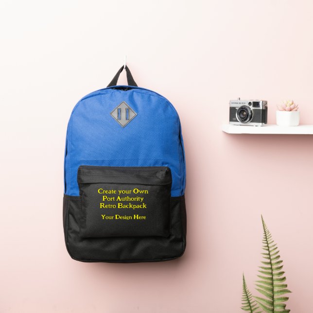 Port Authority Retro Backpack in Classic Blue Blue (Insitu)