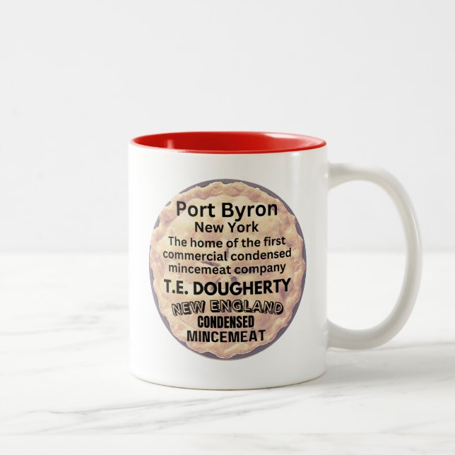 Port Byron, New York Home of Commercial Mincemeat  Two-Tone Coffee Mug (Right)