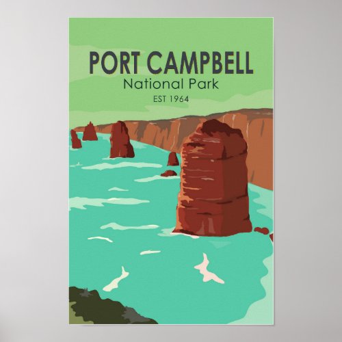 Port Campbell National Park Australia Vintage  Poster