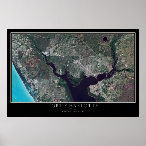 Port Charlotte Florida Satellite Poster Map