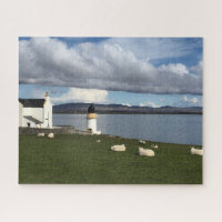 Port Charlotte Lighthouse, Isle of Islay, Scotland Jigsaw Puzzle