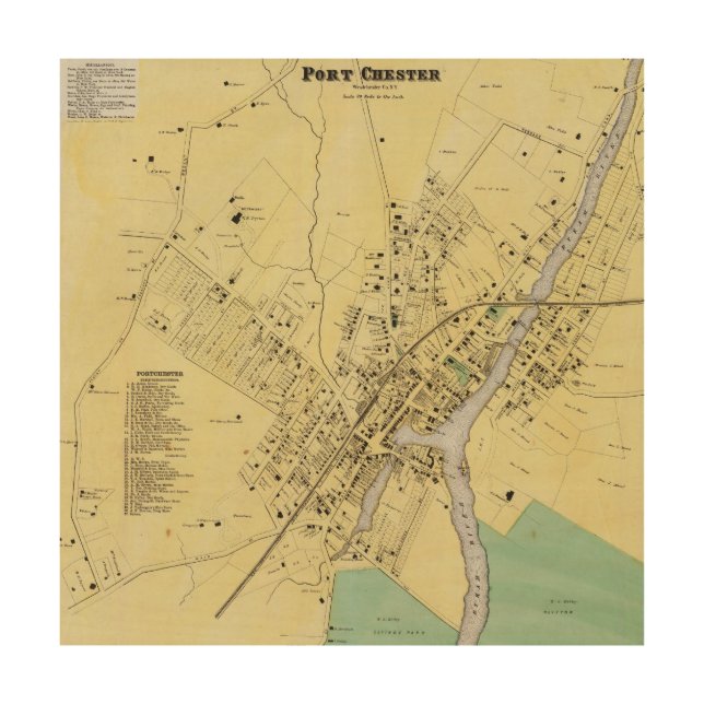 Port Chester, NY Wood Wall Decor (Front)