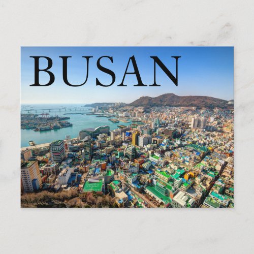 Port City Busan  South Korea Postcard
