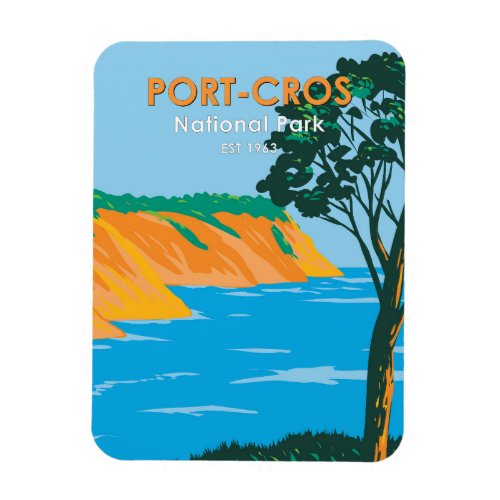 Port _ Cros National Park France Vintage Magnet