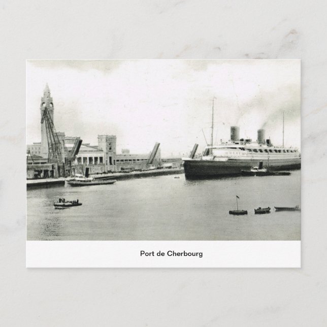 Port de Cherbourg Postcard (Front)
