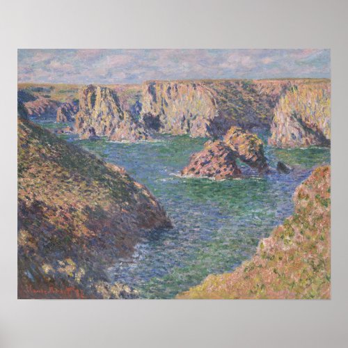Port_Domois Belle_Isle 1887 by Claude Monet Poster