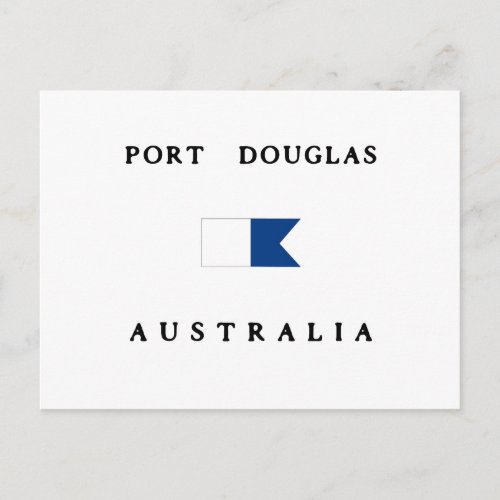 Port Douglas Australia Alpha Dive Flag Postcard