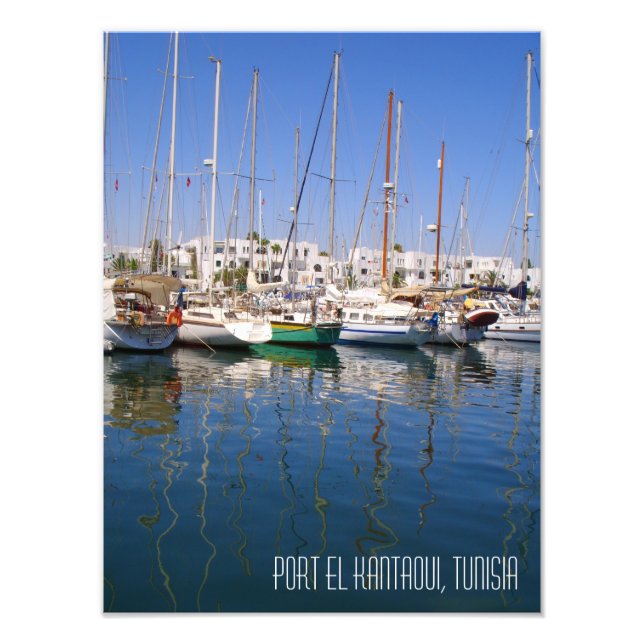 Port el Kantaoui Marina Boats Tunisia Photograph (Front)