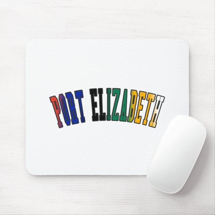 Port Elizabeth in South Africa National Flag Colors Mouse Pad