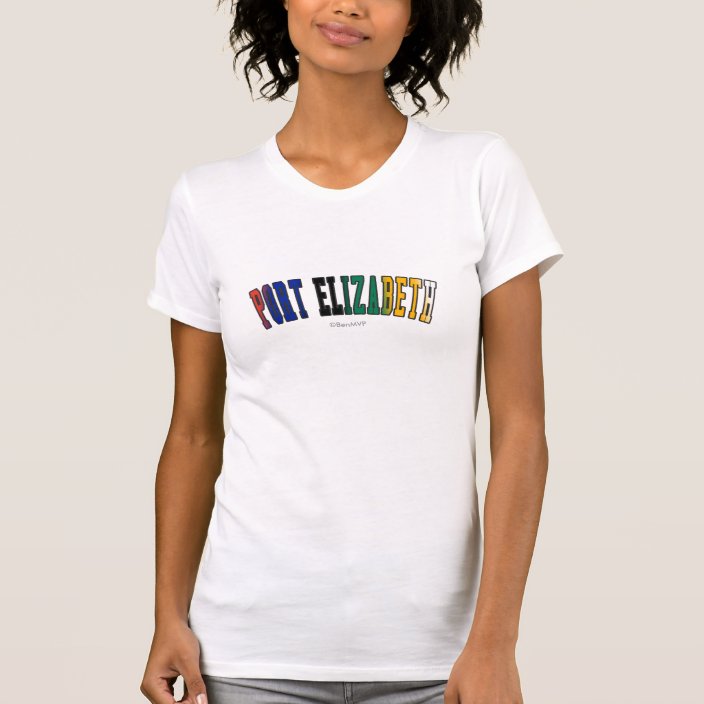 Port Elizabeth in South Africa National Flag Colors T-shirt