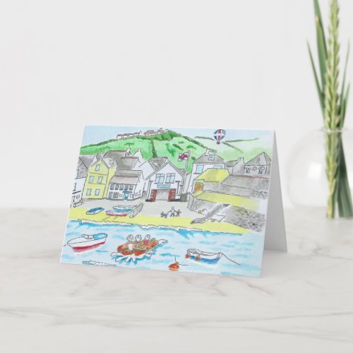 Port Isaac Cornwall Birthday Card